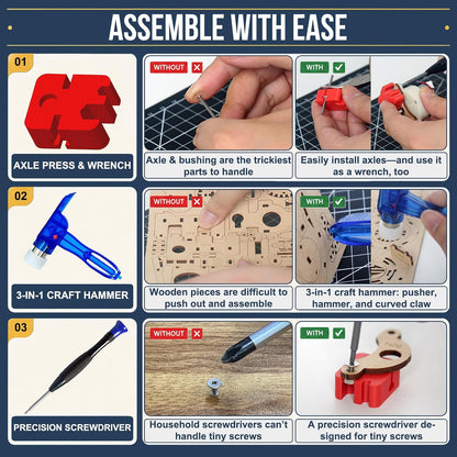LOPASA Book Nook & Miniature House Assembly Tool Kit for Starter
