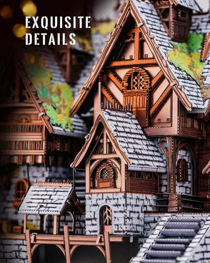 Piececool 3D Metal Puzzles Elves' Castle Metal Model Kit for Adults, DIY Architecture Building Kits,Family Time,Home Decor Best Gifts