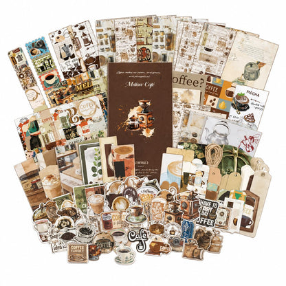 Diuhofart Aesthetic Scrapbooking Kit with A6 Notebook, Papers & Stickers