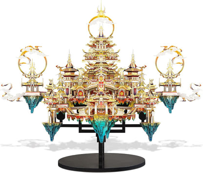 Piececool 3D Metal Asian Puzzles Model Kits- LINGXIAO Palace Metal Building Kits for Adults, Brain Teaser Puzzle DIY Handcraft Best Gifts for Man Woman Family