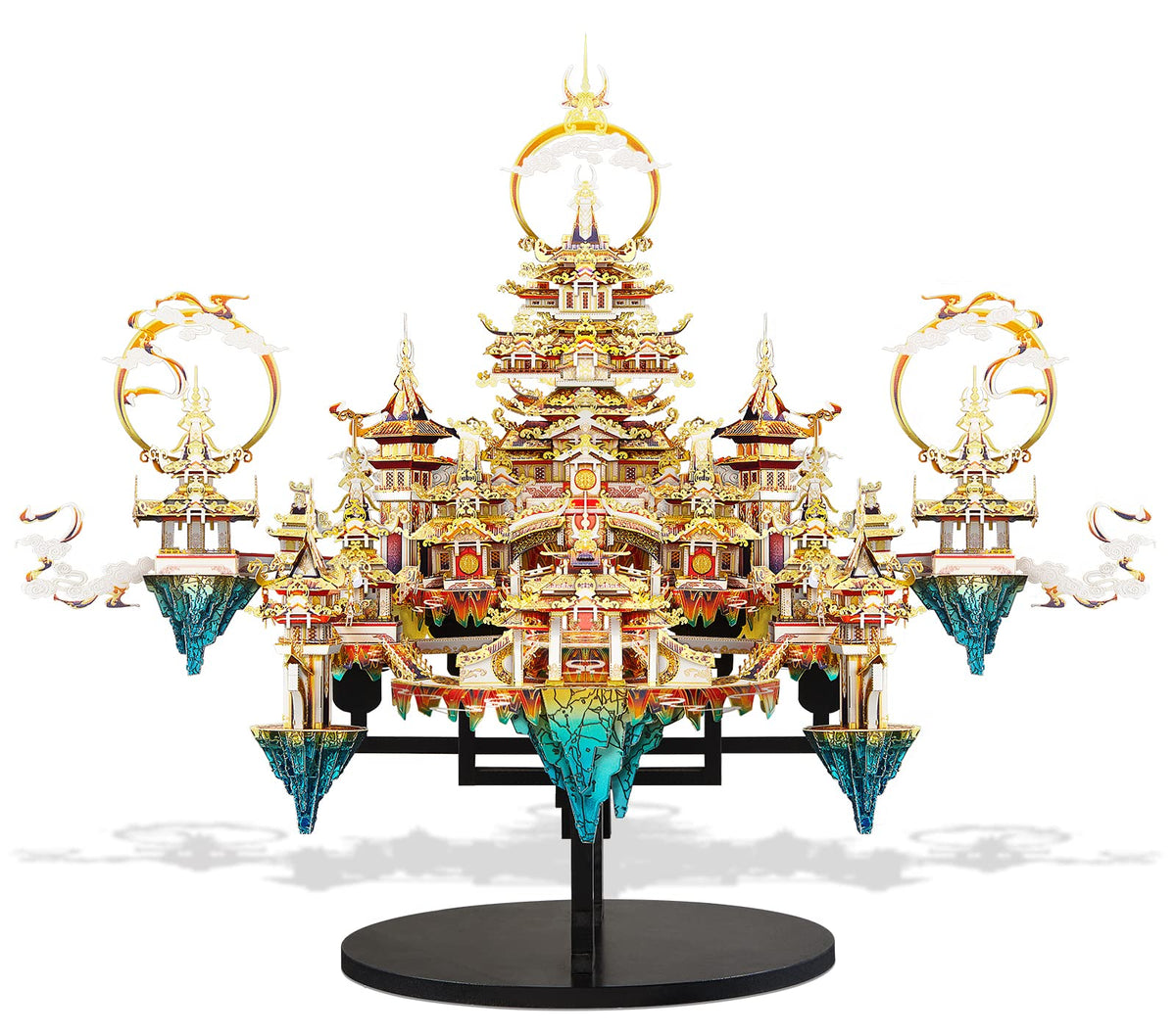 Piececool 3D Metal Asian Puzzles Model Kits- LINGXIAO Palace Metal Building Kits for Adults, Brain Teaser Puzzle DIY Handcraft Best Gifts for Man Woman Family