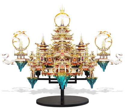 Piececool 3D Metal Asian Puzzles Model Kits- LINGXIAO Palace Metal Building Kits for Adults, Brain Teaser Puzzle DIY Handcraft Best Gifts for Man Woman Family