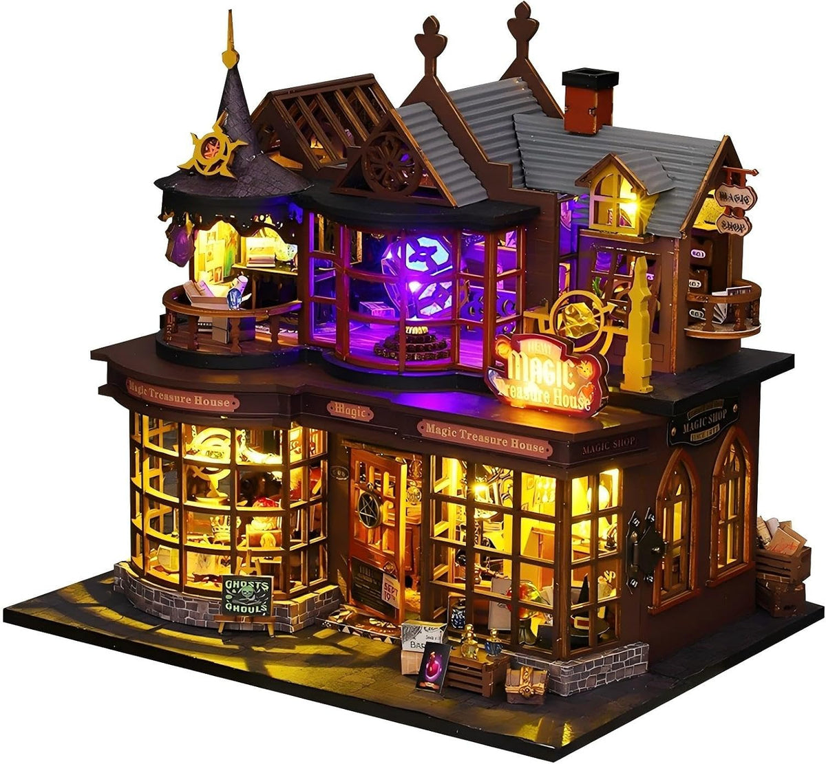 OZJAY Miniature House Kit for Adults, Mini House Kit with LED