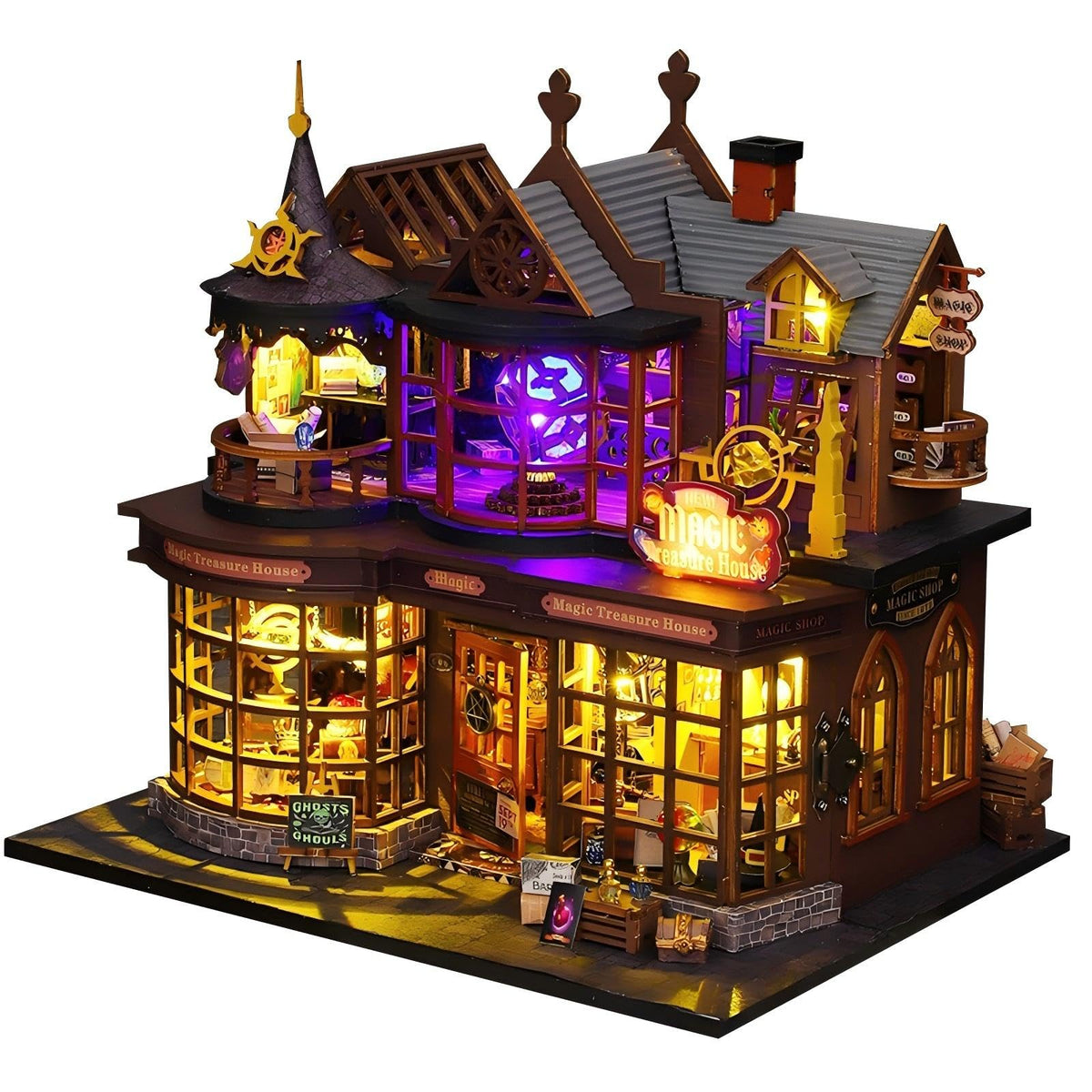 OZJAY Miniature House Kit for Adults, Mini House Kit with LED
