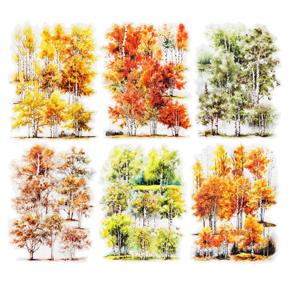 120 Pcs Botanical Leaf Stickers for Scrapbooking and Journaling