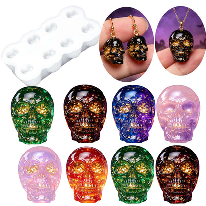 4‑Cavity Mini Ghost Epoxy Casting Mold for DIY Earrings Z0259