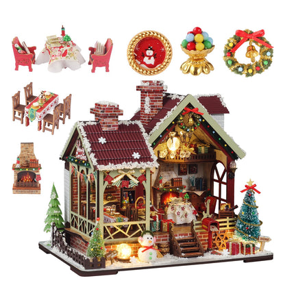 OZJAY Miniature House Kit for Adults, Mini House Kit with LED
