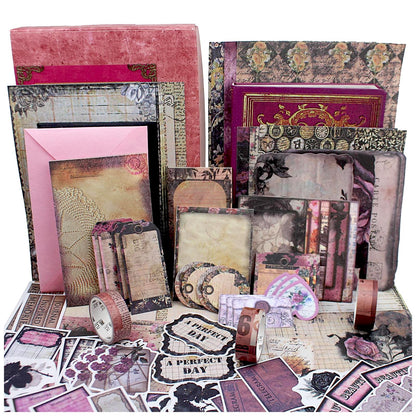 Diuhofart Ultimate Vintage Scrapbook Supplies & Junk Journal Kit - A6 Retro Notebook, Aesthetic Stationery Supplies, Craft Gift Set for Women, Perfect for Journaling & Scrapbooking