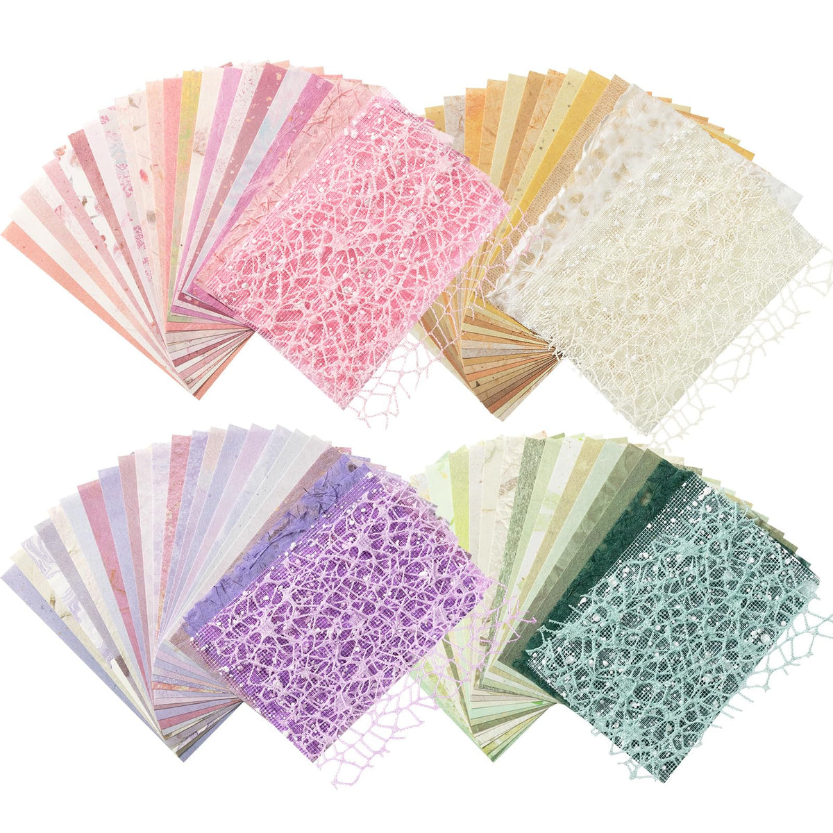 445 Pcs Vintage Scrapbook Paper with Floral Stickers for Junk Journal