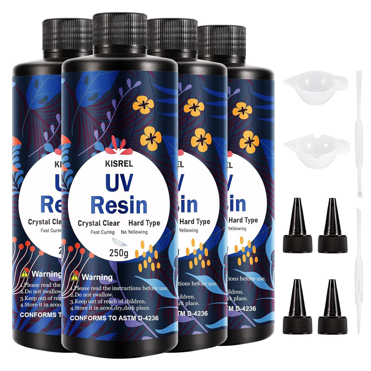 KISREL UV Resin 1000g, Upgraded Hard Crystal Clear UV Epoxy Resin