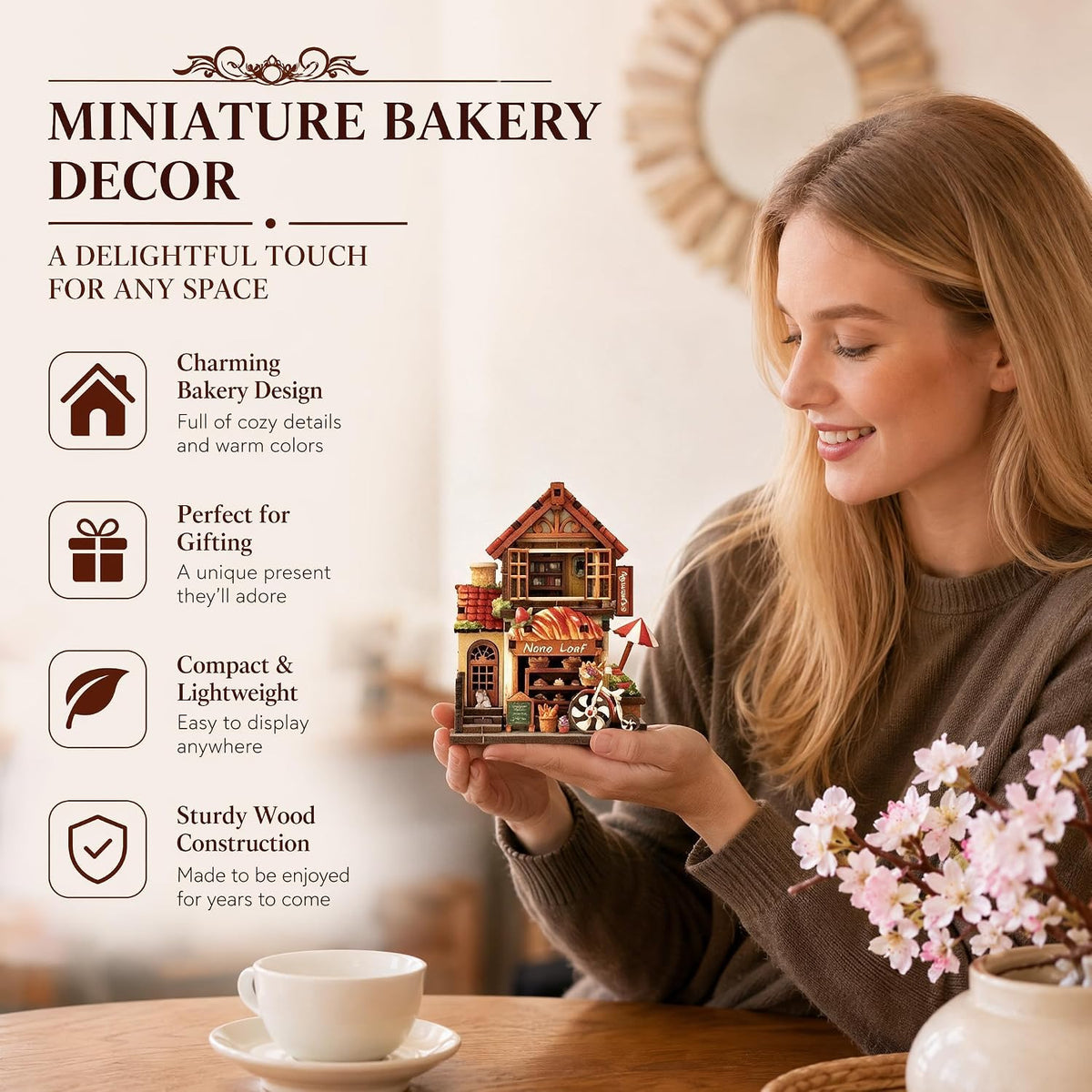 3D Wooden Puzzle Miniature Building Model & Fridge Magnet