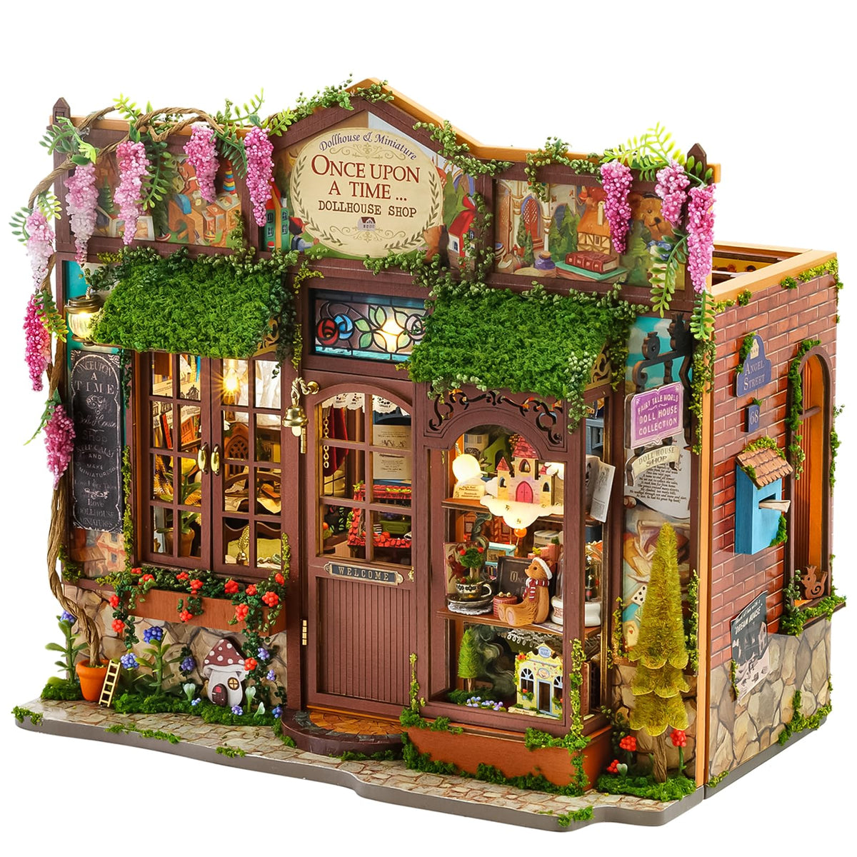 Roroom DIY Miniature House Kit, Dreamy Vanity Room Dollhouse Kit