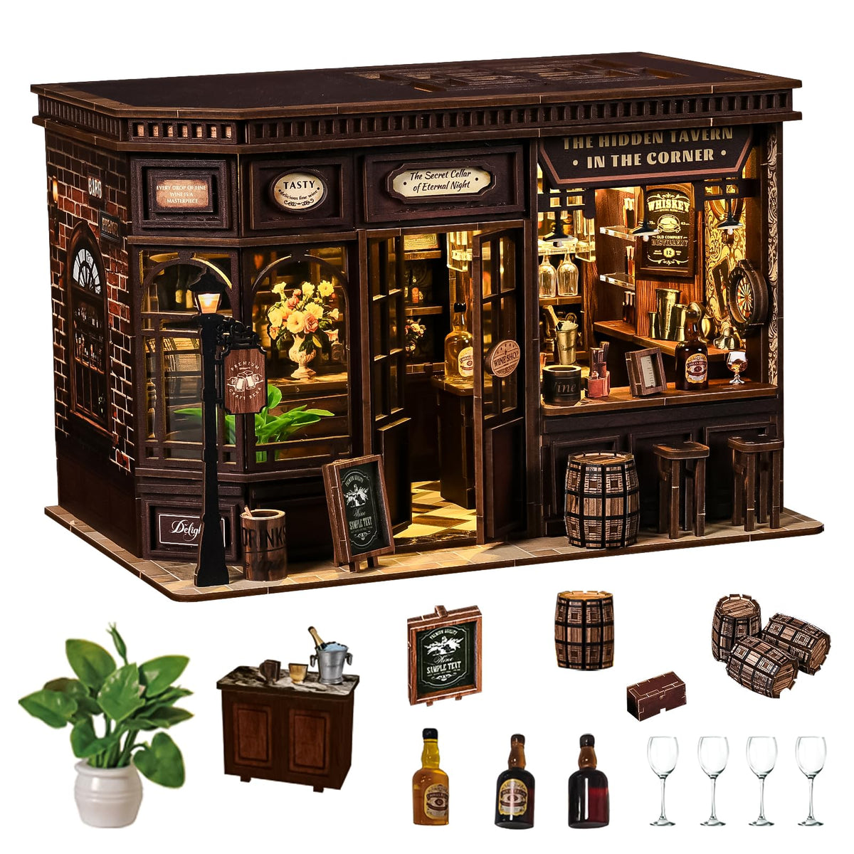 Spilay DIY Miniature House Kit for Adults, Miniature Dollhouse Building Kit
