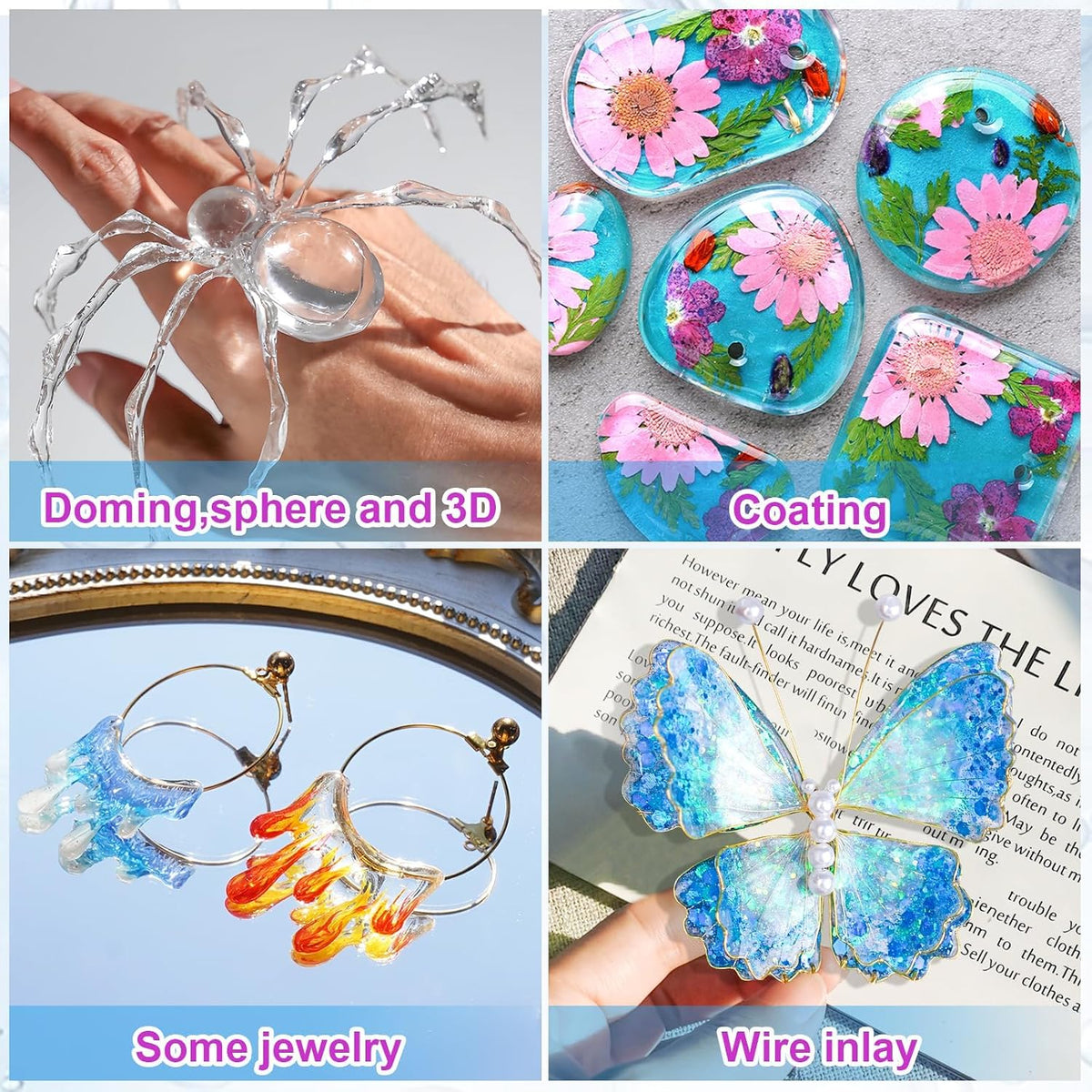 LET'S RESIN UV Resin, 200g High Viscosity Resin for Crafts, Doming, Coating