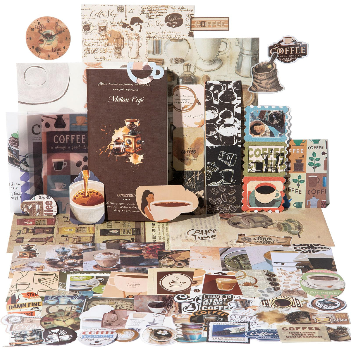 YagCu Scrapbook Kit for Beginners, Aesthetic Junk Journal Supplies, Scrapbooking and Journaling Materials, Bullet Journals Stationery, Planner DIY Arts Craft Paper, Women Adults