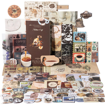 YagCu Scrapbook Kit for Beginners, Aesthetic Junk Journal Supplies, Scrapbooking and Journaling Materials, Bullet Journals Stationery, Planner DIY Arts Craft Paper, Women Adults