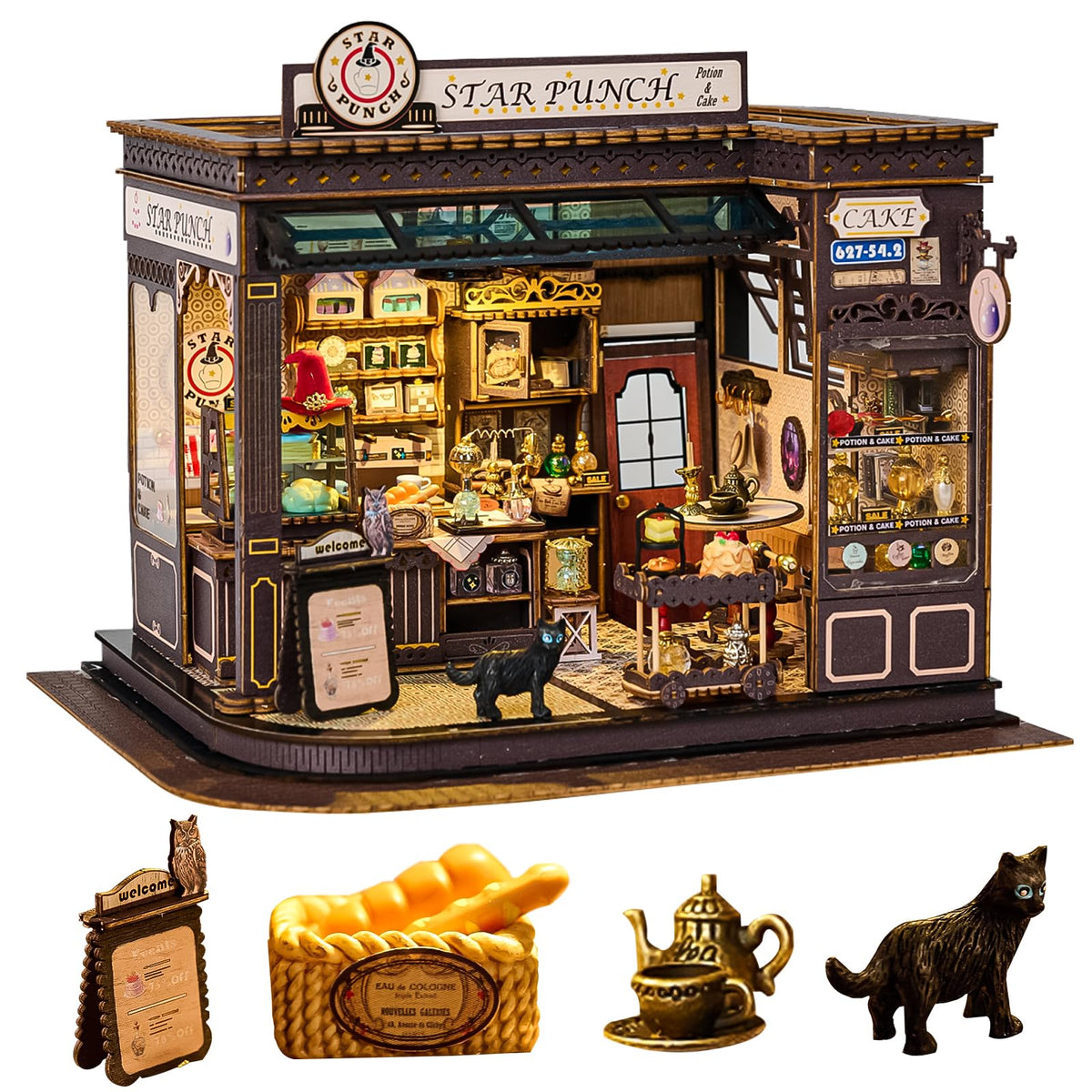 Spilay DIY Miniature House Kit for Adults, Miniature Dollhouse Building Kit