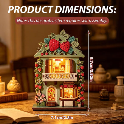 Book Nook Kit DIY Miniature House 3D Wooden Puzzle Bookshelf Decor