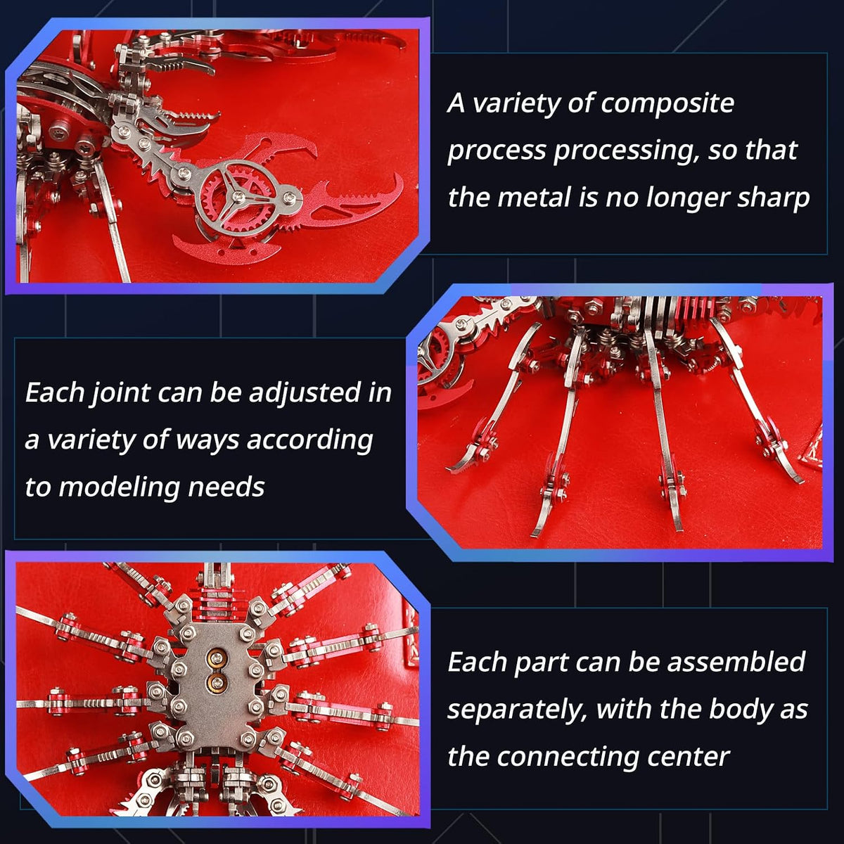 3D Metal Puzzles for Adults, Metal Model Kits Scorpion Metal Building Kit