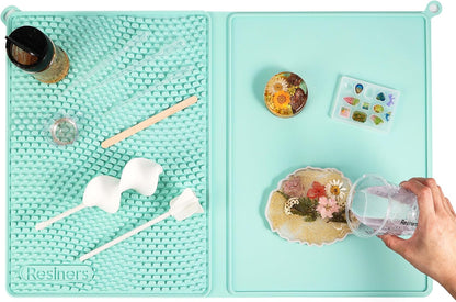 Resiners 2-in-1 Resin Silicone Mat, 16" x 24", Heat Resistant Craft Mat