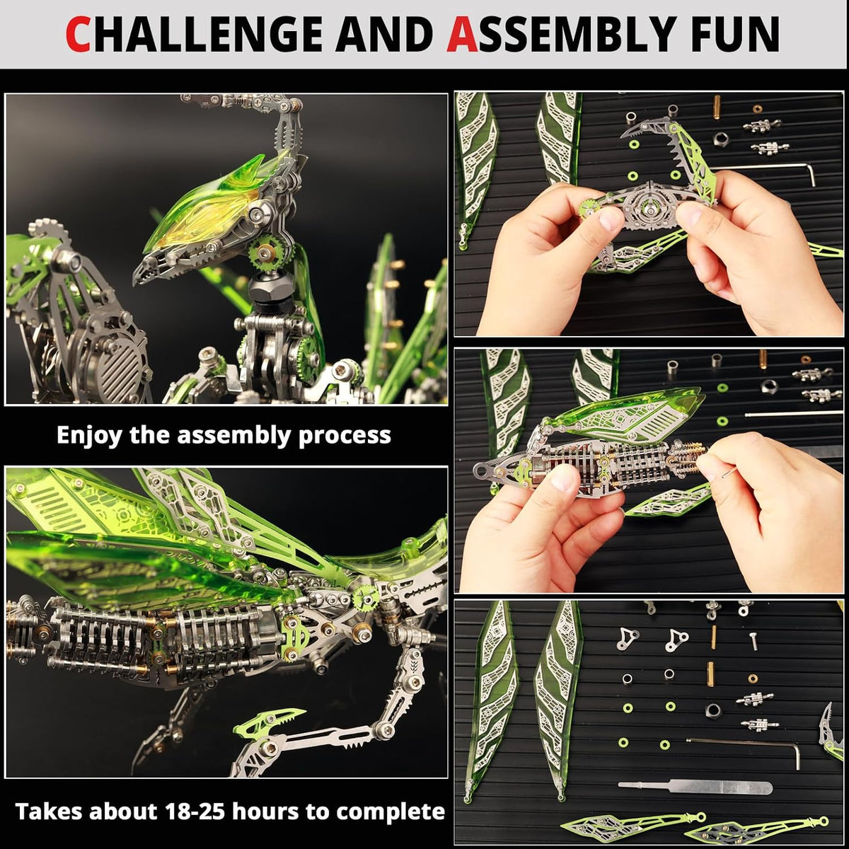 3D Metal Puzzles for Adults, Metal Model Kits Difficult Metal Building Kit