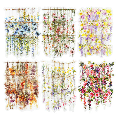 120 Pcs Botanical Leaf Stickers for Scrapbooking and Journaling
