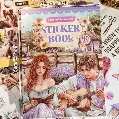 360 PCS People Stickers Book for Adults - Vintage Aesthetic Journaling Supplies Kit with Women Figures｜Scrapbooking,Card Making & Water Bottle DIY