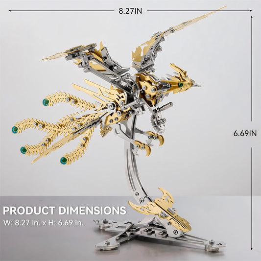 3D Metal Puzzles for Adults, Mechanical Phoenix Bird Model Kit