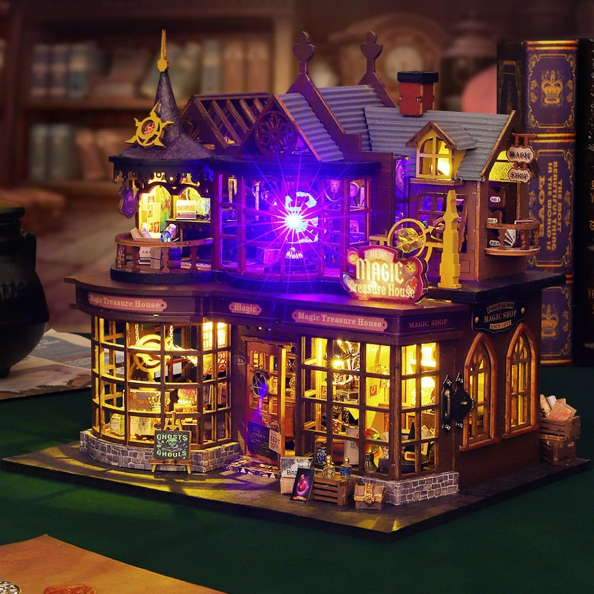 OZJAY Miniature House Kit for Adults, Mini House Kit with LED