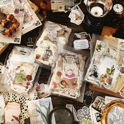 Teniinet 260 PCS Vintage Scrapbooking Supplies Kit for Beginners (Natural)