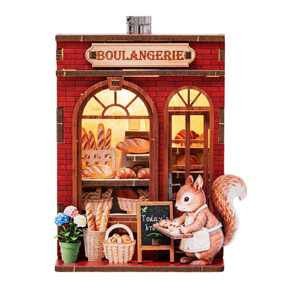 Book Nook Kit DIY Miniature House 3D Wooden Puzzle Bookshelf Decor