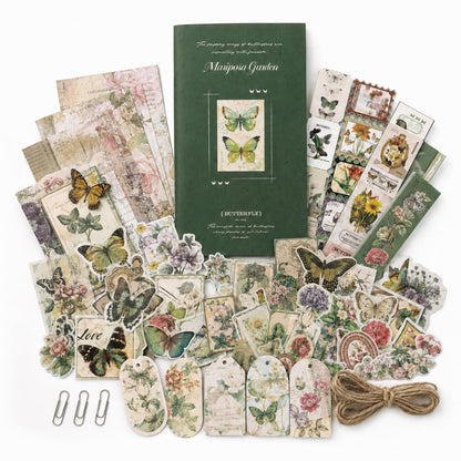 Diuhofart Aesthetic Scrapbooking Kit with A6 Notebook, Papers & Stickers
