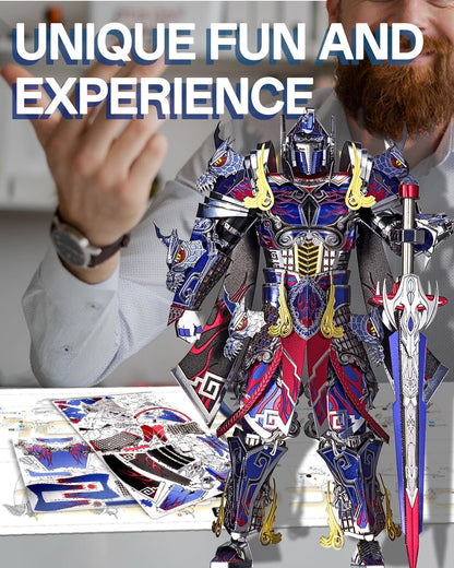 Piececool 3D Metal Puzzles Mecha Model Kits-The Titan Figure Model Building Blocks Kits for Adults, DIY Brain Teaser 3D Puzzle for Men Teen Students Hobbies Fidget Gifts -157 Pcs