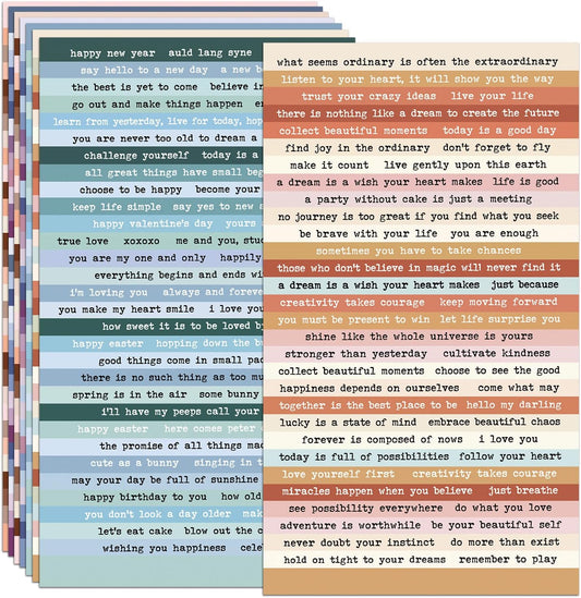 Vintage Scrapbook Stickers, 406pcs Quote & Word Stickers for Journaling, Junk Journal, Scrapbooking, Planners, Collage Album (Colorful)