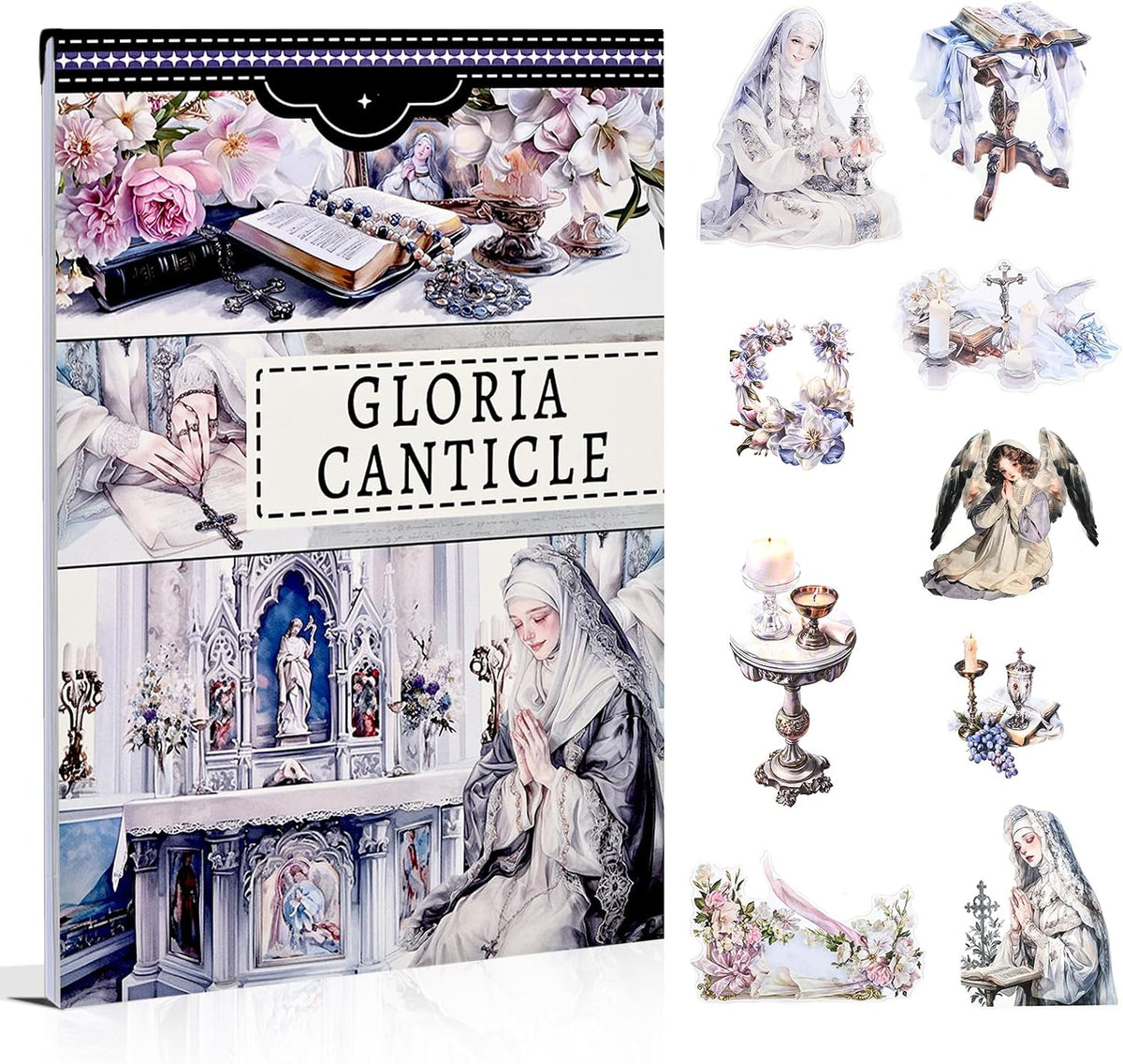 Christian Journal Sticker Book, A5 Pre-Cut Scrapbook Stickers