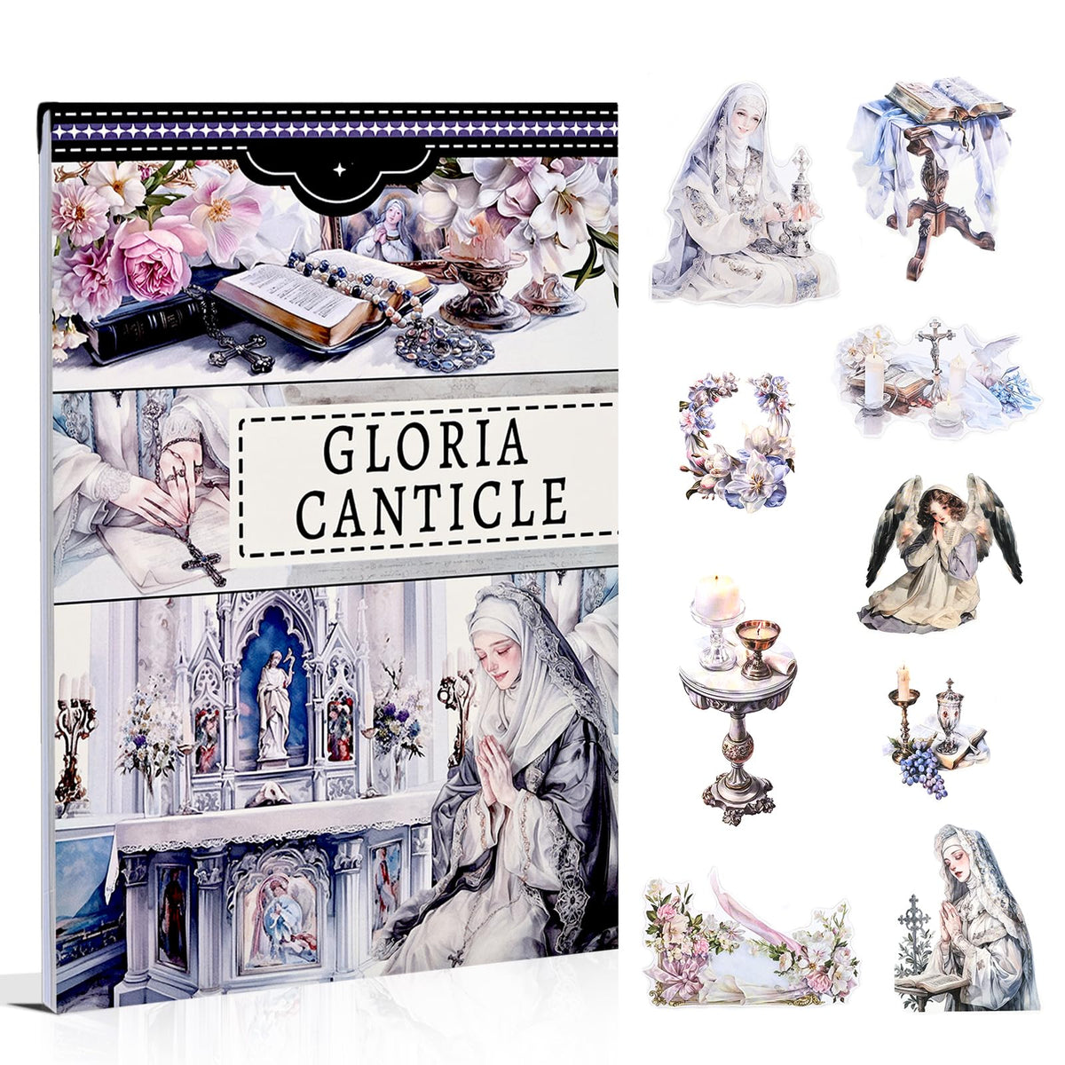 Christian Journal Sticker Book, A5 Pre-Cut Scrapbook Stickers