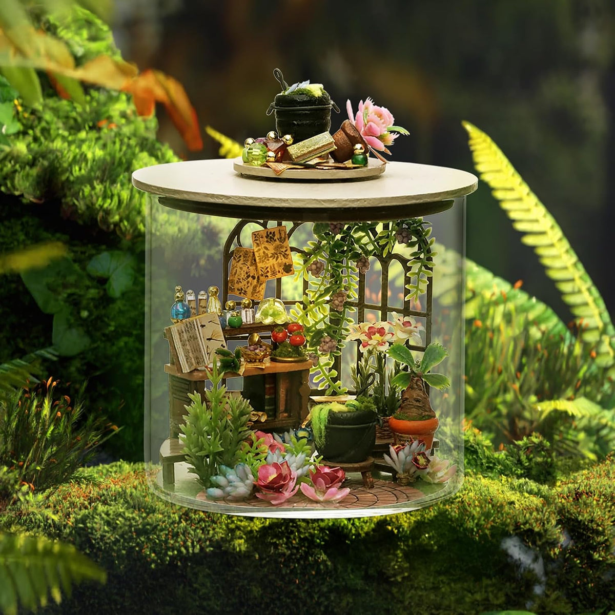 Miniature House Kit, DIY Dollhouse Tiny House Kit for Adults