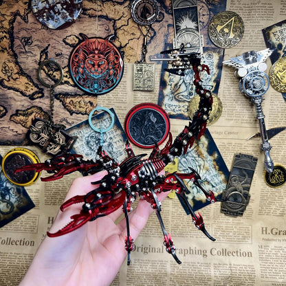 Metalkitor Scorpion 3D Metal Puzzles Kits for Adults Teens – 454 Pcs – Mechanical Assembly Models – 4 Hours to Build – Ideal for Gifts and Decorations (Red and Black)
