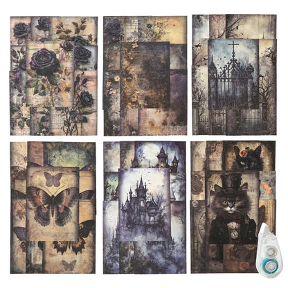80 Sheets Textured Collage Paper for Scrapbooking and Journaling