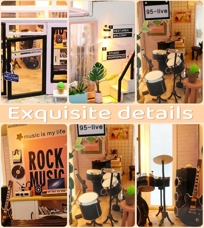 Spilay DIY Miniature House Kit for Adults, Miniature Dollhouse Kit
