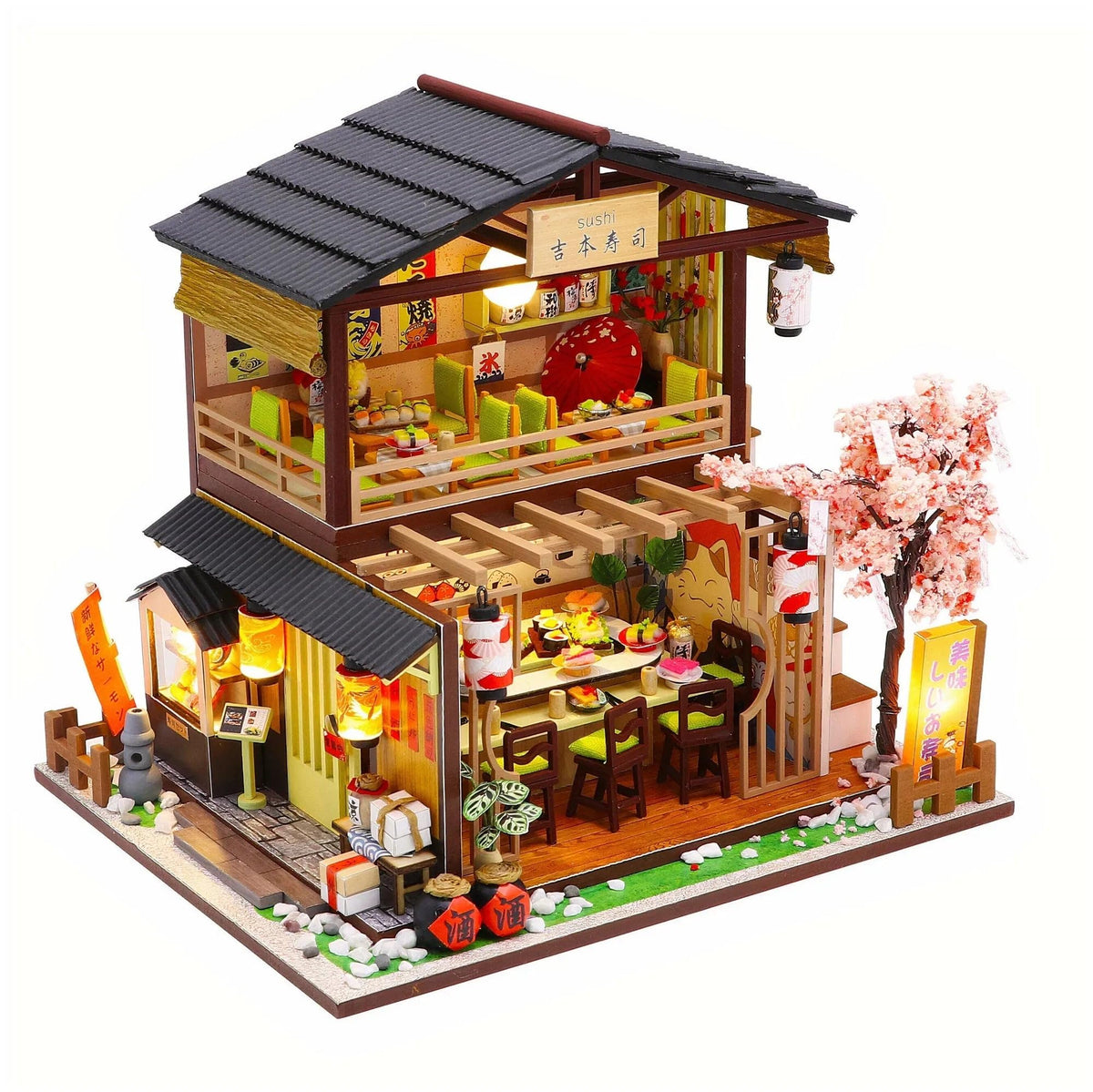 Miniature Wizardi Roombox- Dessert Cafe Tiny Home kit. DIY Kits for Adults.