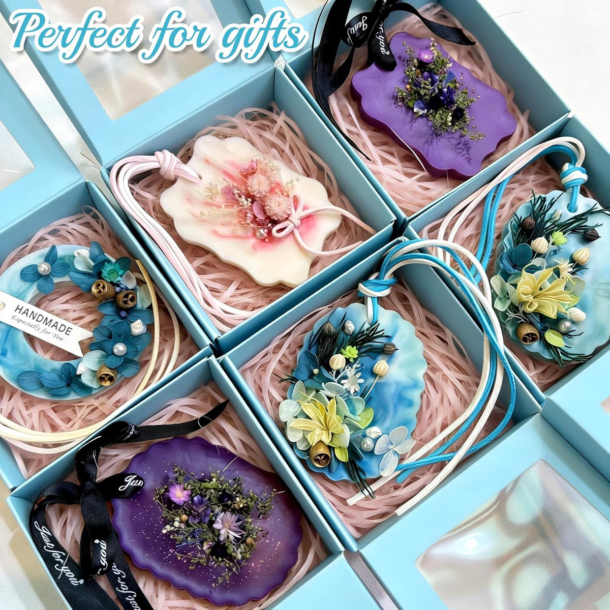 Resin Pendant Molds with Hole, Set of 4 Keychain Casting Molds