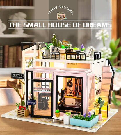 Spilay DIY Miniature House Kit for Adults, Miniature Dollhouse Kit