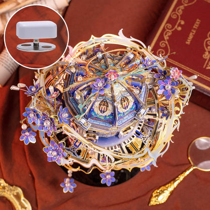 MU 3D Metal Puzzle for Adults Romeo and Juliet with Lighting Musix Box Set, Elf Palace Model Kits Miniature Architecture Building, Role-Playing Brain Teaser Love Gift Home Decor