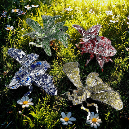 3D Puzzles for Adults, 3D Metal Puzzle Model Kit, Insect Collection with 4 Designs, Advanced Difficulty, DIY Assembly Required, colorfor