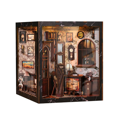 DIY Miniature Dollhouse Kit, 3D Wooden Puzzle Coffee Shop Model, Creative Mini Cafe Building Set with Furniture, Arts and Crafts Gift for Adults & Teens (Country Cafe)