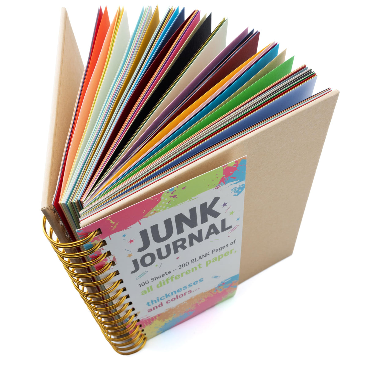 Junk Journal, 8.5x5.5'' Half Letter, 100 Unique Sheets 200 Pages, Journals