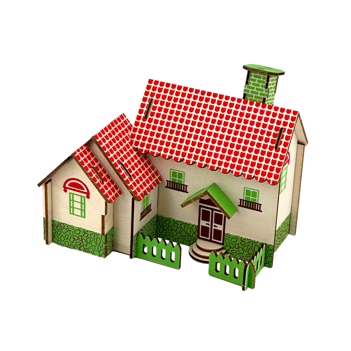 Log Cabin 3D Wooden House Puzzle,DIY Mini Building Model Kit，001