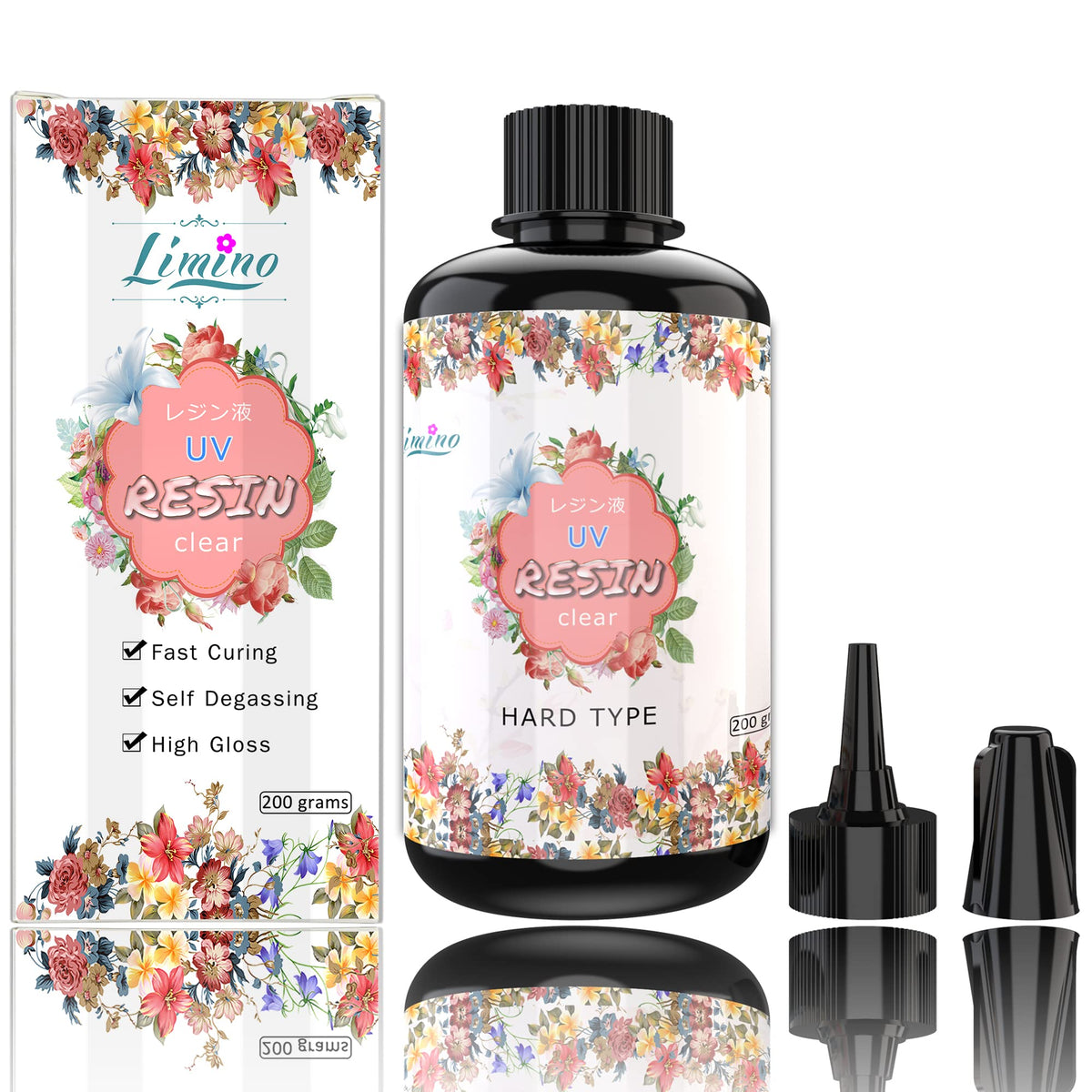 UV Resin - 4.4lbs/2000g Crystal Clear Improved Ultraviolet Curing Epoxy Resin for DIY Jewelry Making, Casting, Coating - Hard UV Glue UV Cure Activated Resin for DIY Resin Mold, Craft Decoration