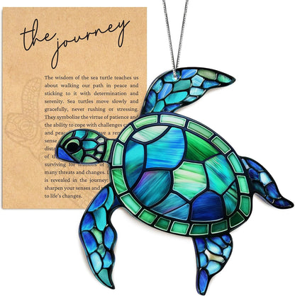 Turtle Ornament, Beach Christmas Ornaments for Tree, Beach Gifts for Women